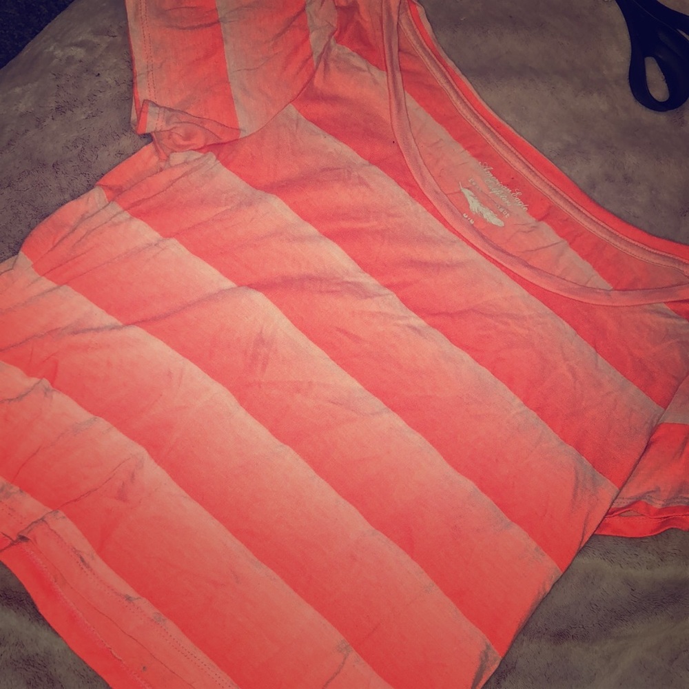 Orange crop top shirt